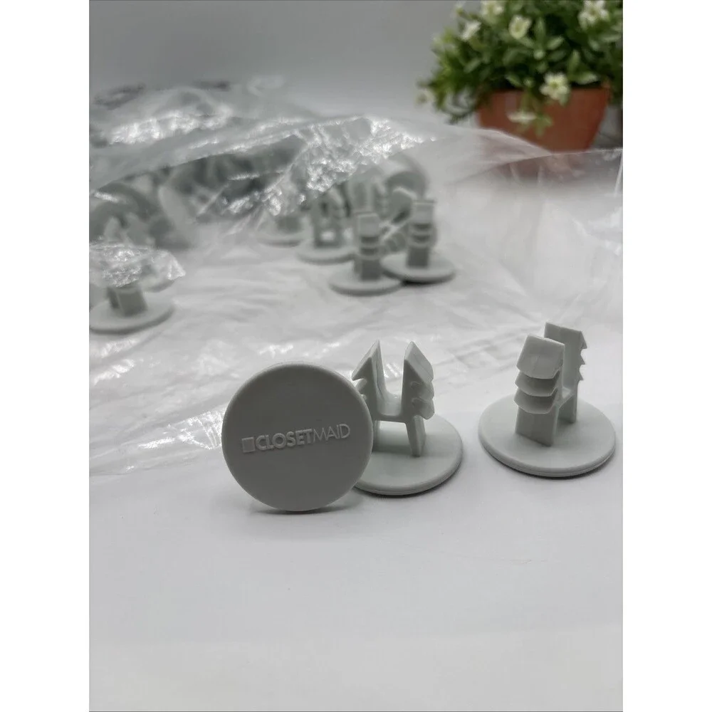 Lot Of 125 CLOSETMAID SUPERLIDE CLOSE ROD END CAPS WHITE NEW Replacement